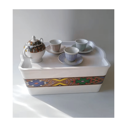 Habesha Shewhat Melamine rekebot 40x27x16cm pattern/illustration - gtwtoporld.com