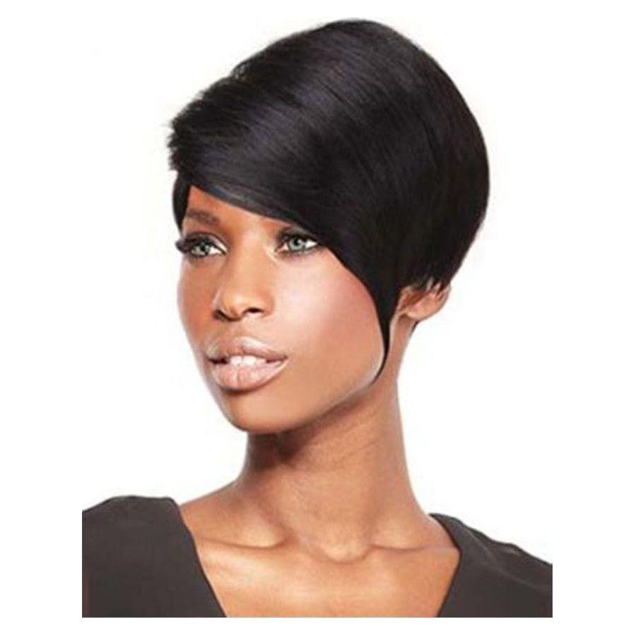 Hair by Sleek Virgin Gold Wig Larry Human Virgin Hair Color: N1B Natural Black - gtwtoporld.com