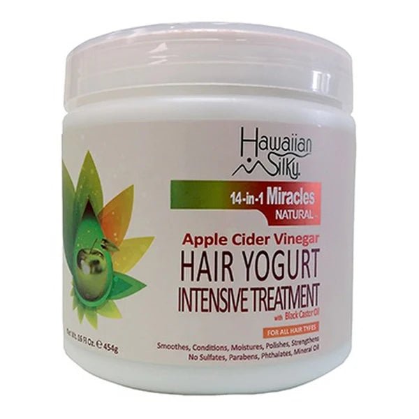 Hawaiian Silky Apple Cider Vinegar Hair Yogurt Intensive Treatment 2oz/16oz - gtwtoporld.com