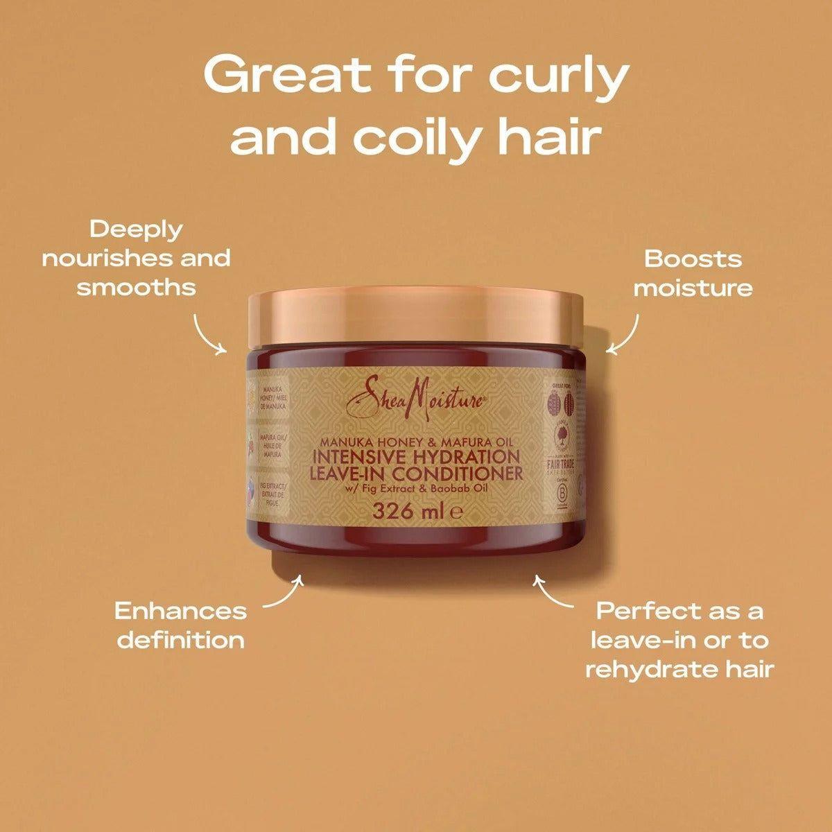 Shea Moisture Honey &amp; Mafura Leave-In Conditioner 326ml