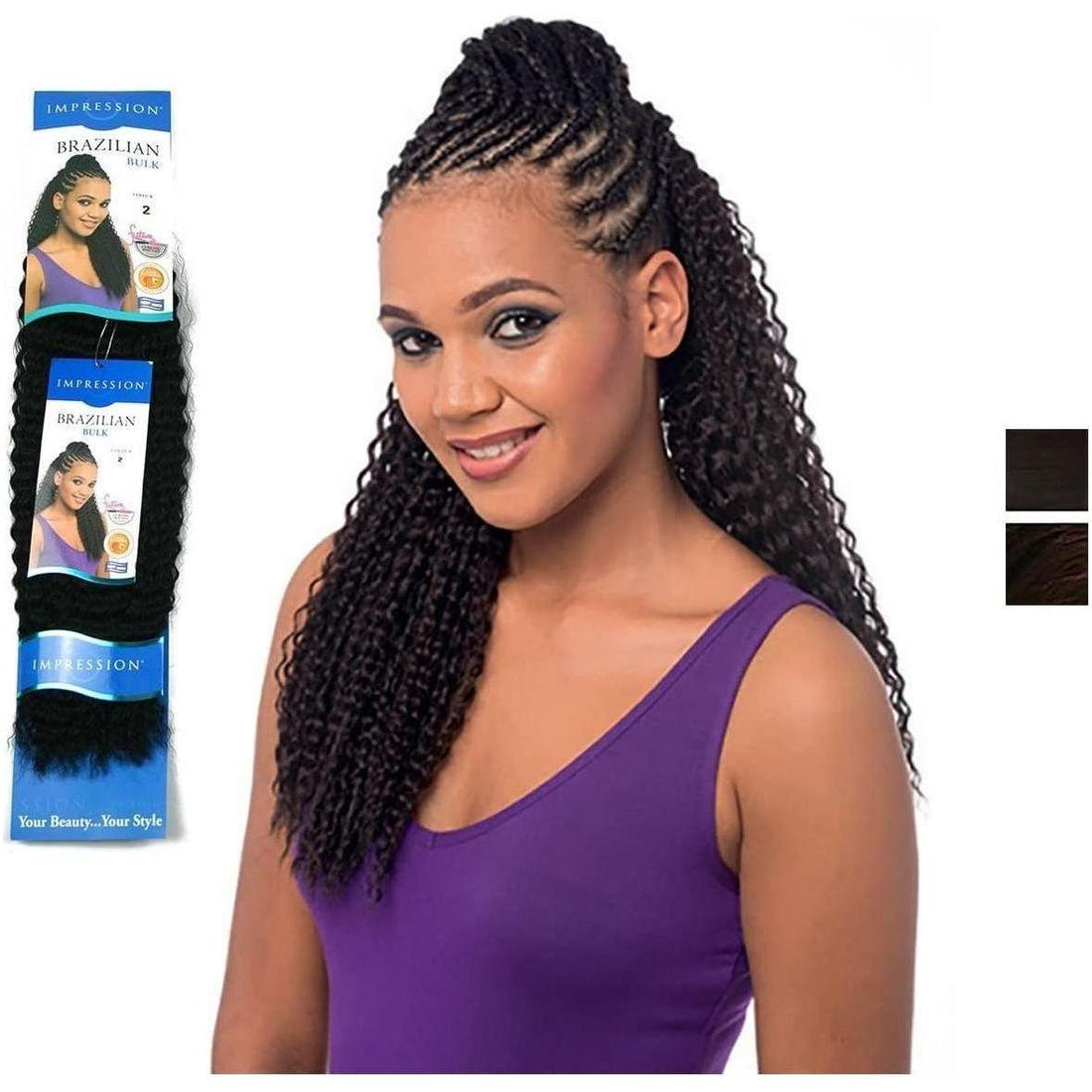 Impression Bulk - Brazilian 20 - Synthetic Hair - gtwtoporld.com