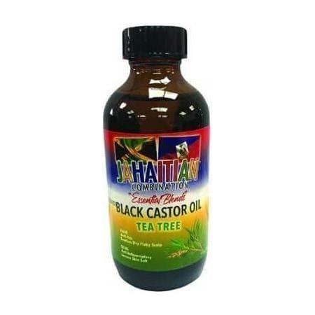 Jahaitian Essential Blend Black Castor Oil &amp; Tea Tree 4oz - gtwtoporld.com
