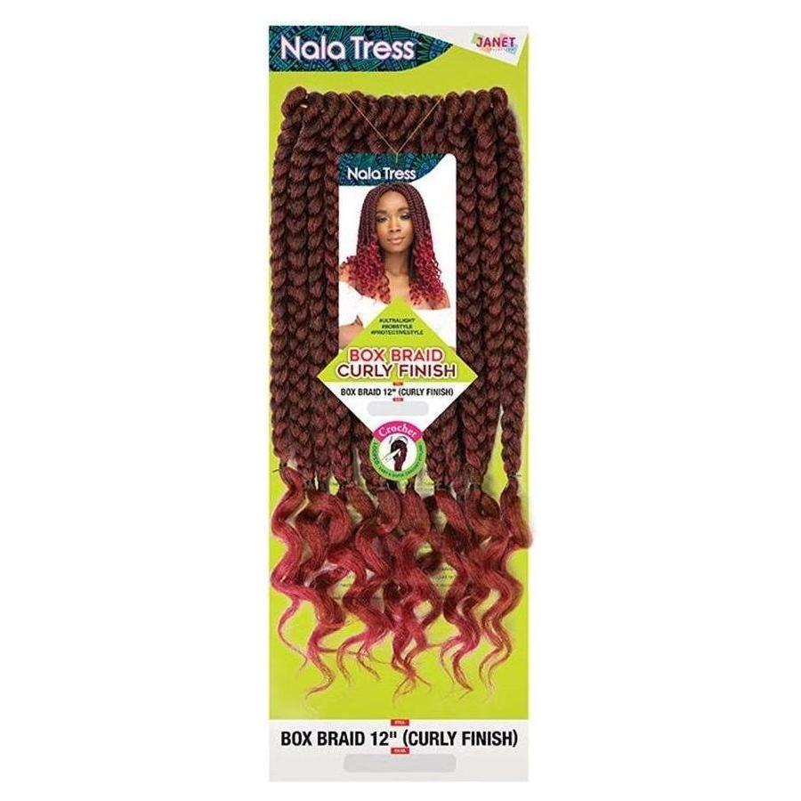 Janet Collection Box Braid Curly Finish 12" Synthetic Hair - gtwtoporld.com