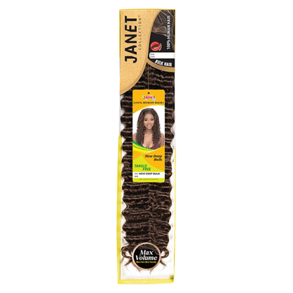 Janet Collection Human Hair Crochet Braiding Hair New Deep Bulk 18" - gtwtoporld.com
