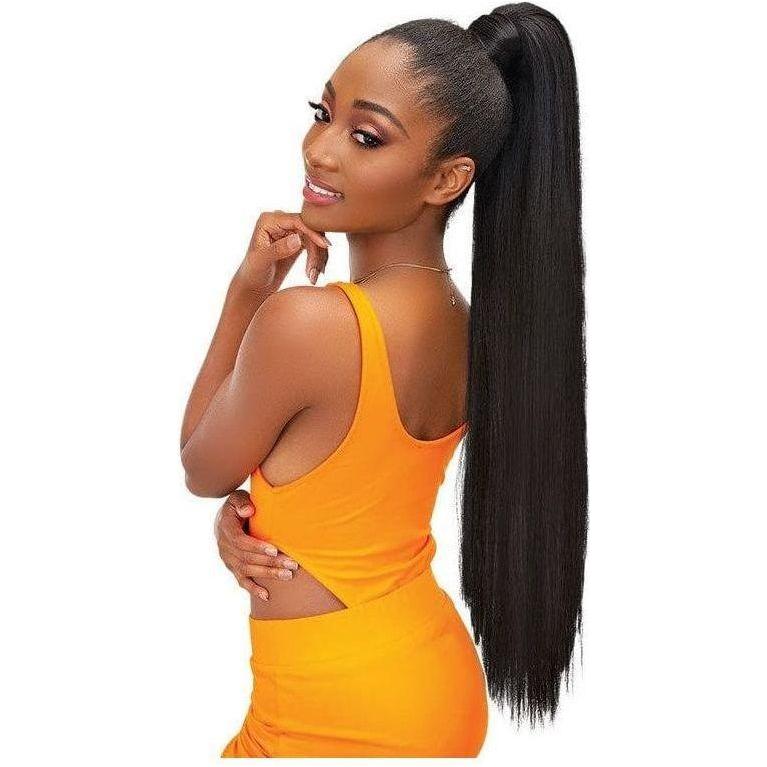 Janet Collection Snatch Wrap Yaky Ponytail Straight 32" - Kunsthaar - gtwtoporld.com