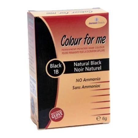 Janson Beauty Colour For Me Permanent Powder Hair Colour - Natural Black 1B - gtwtoporld.com