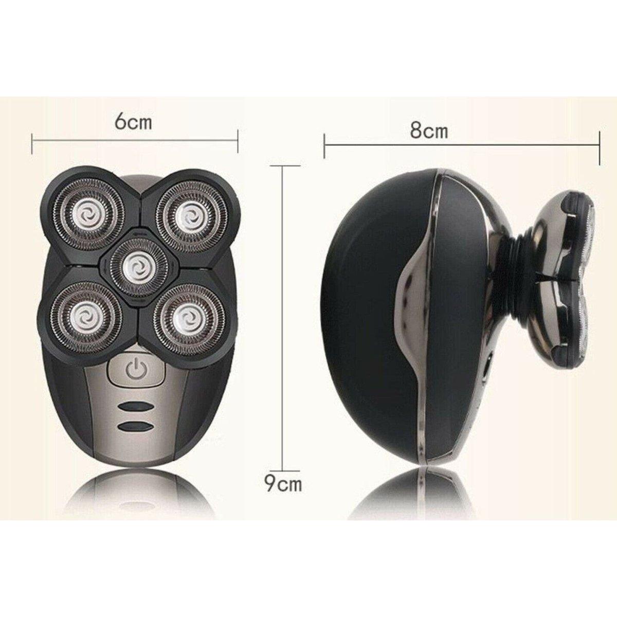 JINDING Electric Head Shaver for Men 5 in 1 Silver - gtwtoporld.com