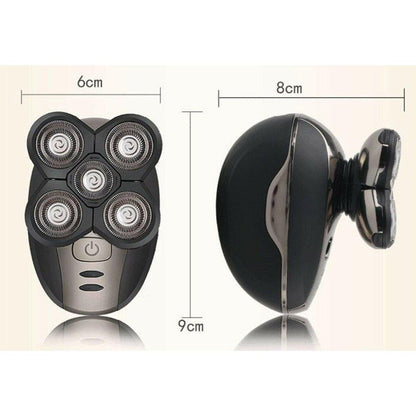JINDING Electric Head Shaver for Men 5 in 1 Silver - gtwtoporld.com