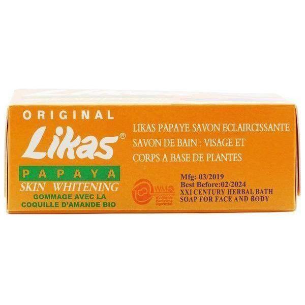 Likas Original Papaya Skin Whitening Soap 135g - gtwtoporld.com