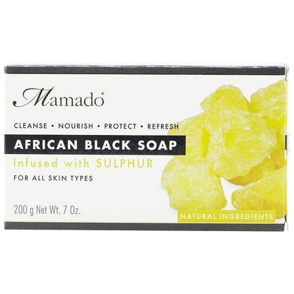 Mamado African Black Soap Infused with Sulphur 200g - gtwtoporld.com