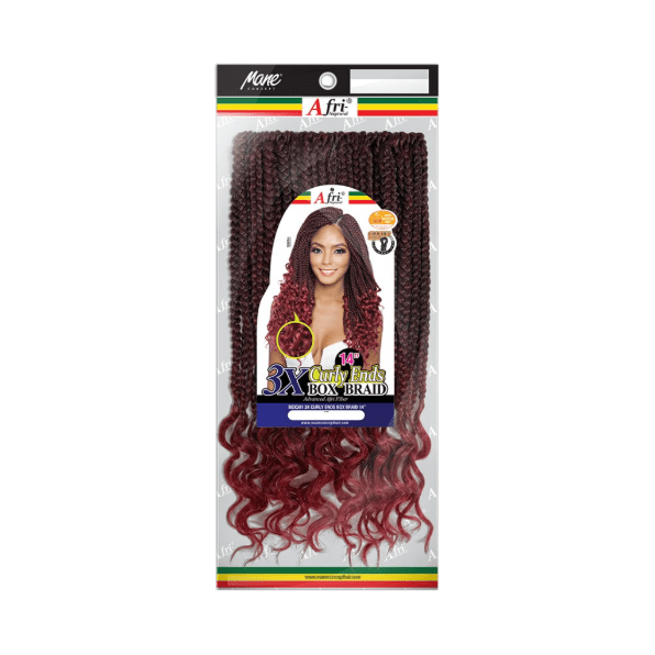 Mane Concept Afri - Naptural 3X Curly Ends Box Braids Kunsthaar 14" / 18" - gtwtoporld.com