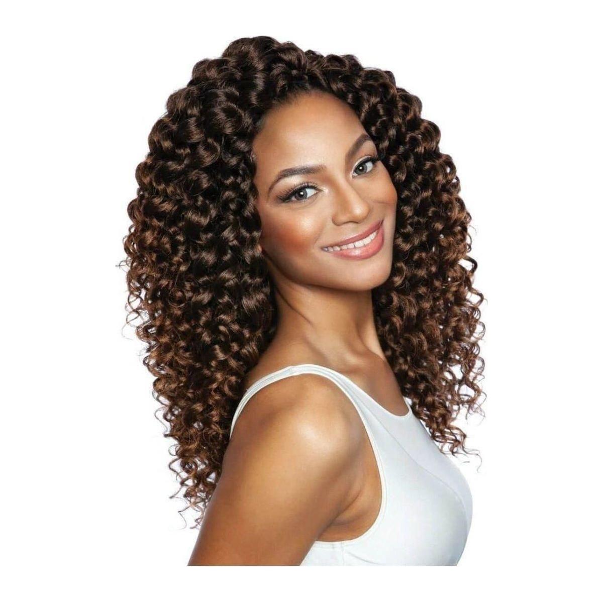 Mane Concept Afri - Naptural Caribbean 3X Sassy Curl Crochet Braid Kanekalon + Toyokalon Fiber 14" - gtwtoporld.com