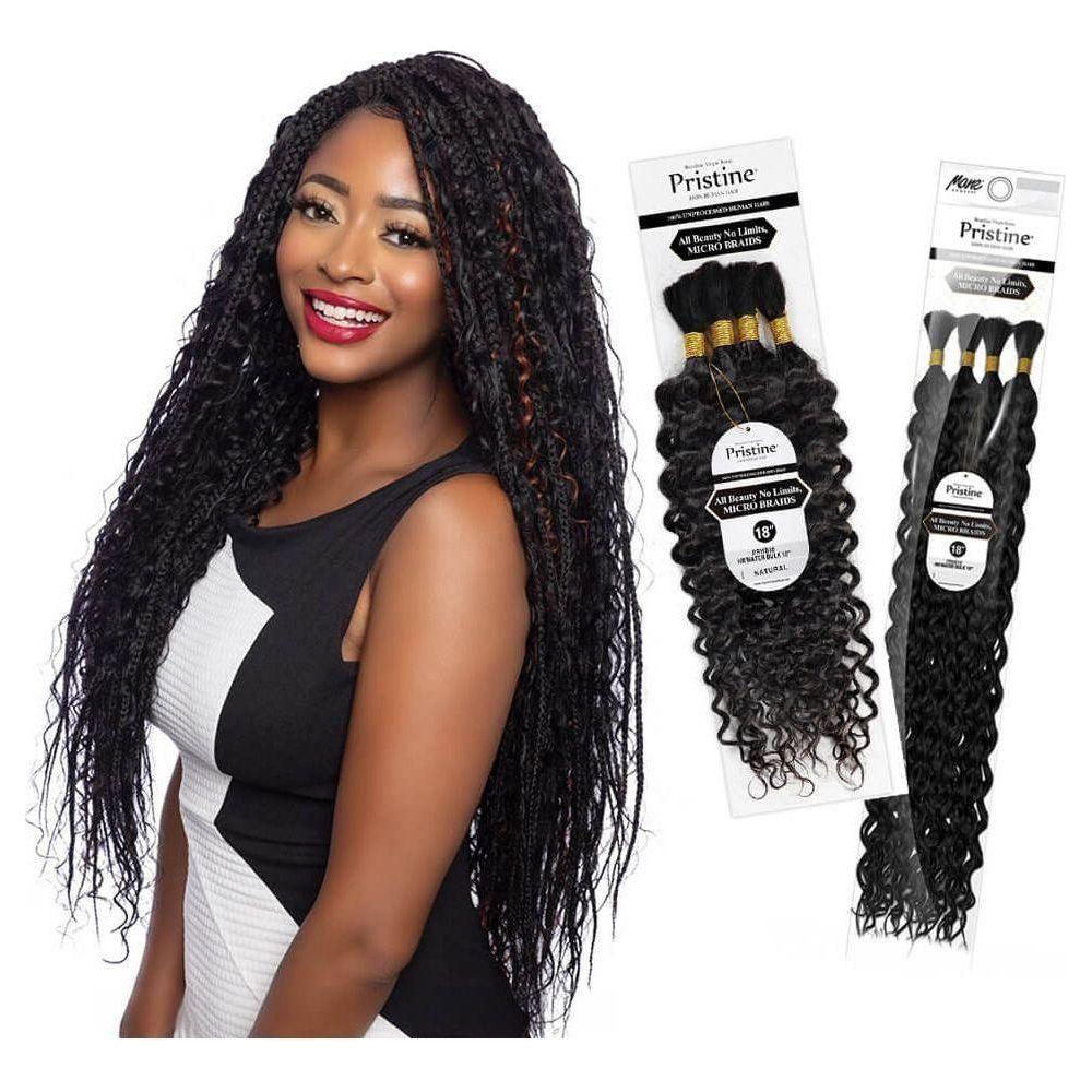 Mane Concept Pristine Water Bulk 100% Unprocessed Human Hair Braids 18" / 24" - gtwtoporld.com