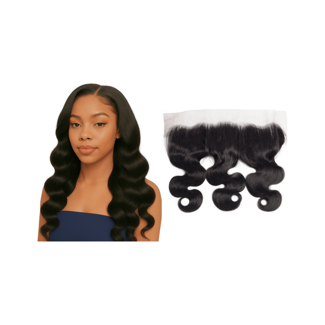 Natural Brazilian closure frontal Body 10"&amp; 14" &amp;20" - gtwtoporld.com