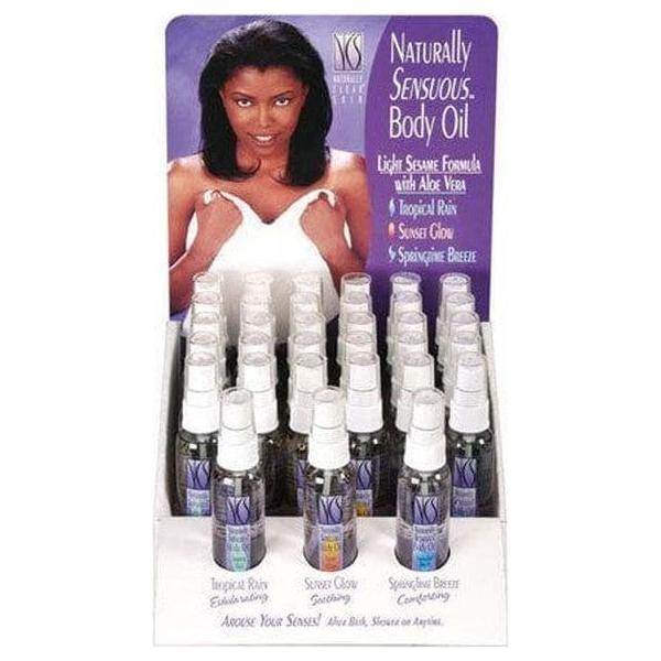 Naturally Sensuous Body Oil Display - Tropical Rain, Sunset Glow, Spring Time Br - gtwtoporld.com