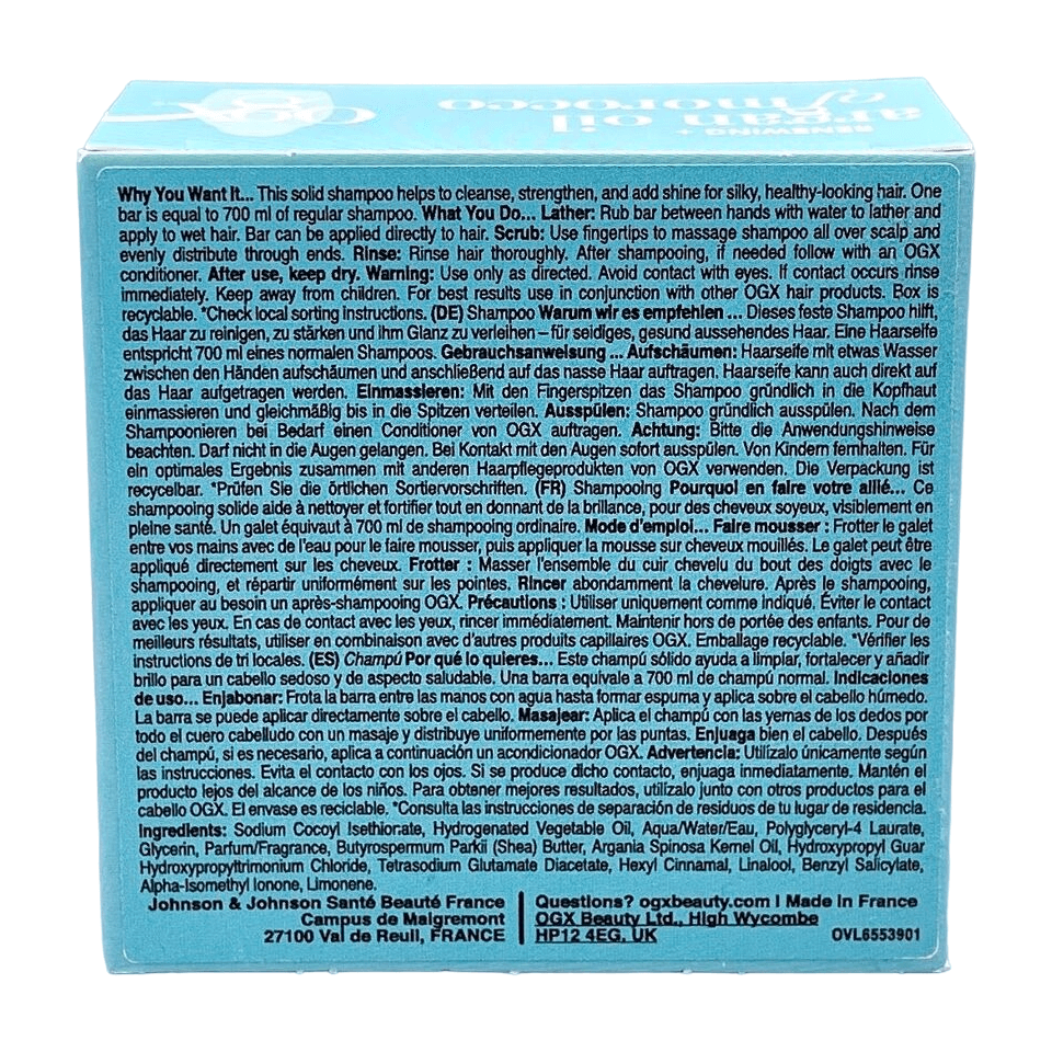 OGX Argan Oil Of Morocco Shampoo Bar 80 g - gtwtoporld.com