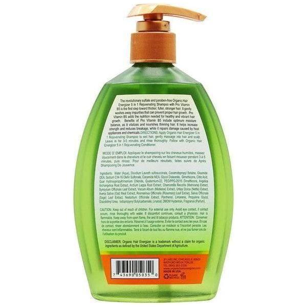 Organic Hair Energizer 5 in 1 Rejuvenating Shampoo 385ml - gtwtoporld.com