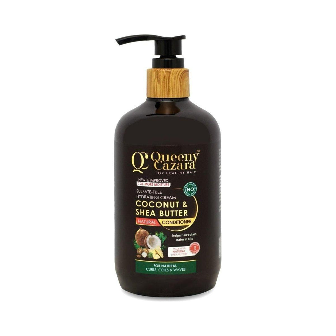 Queeny Cazara Coconut &amp; Shea Butter Conditioner 350 ml - gtwtoporld.com