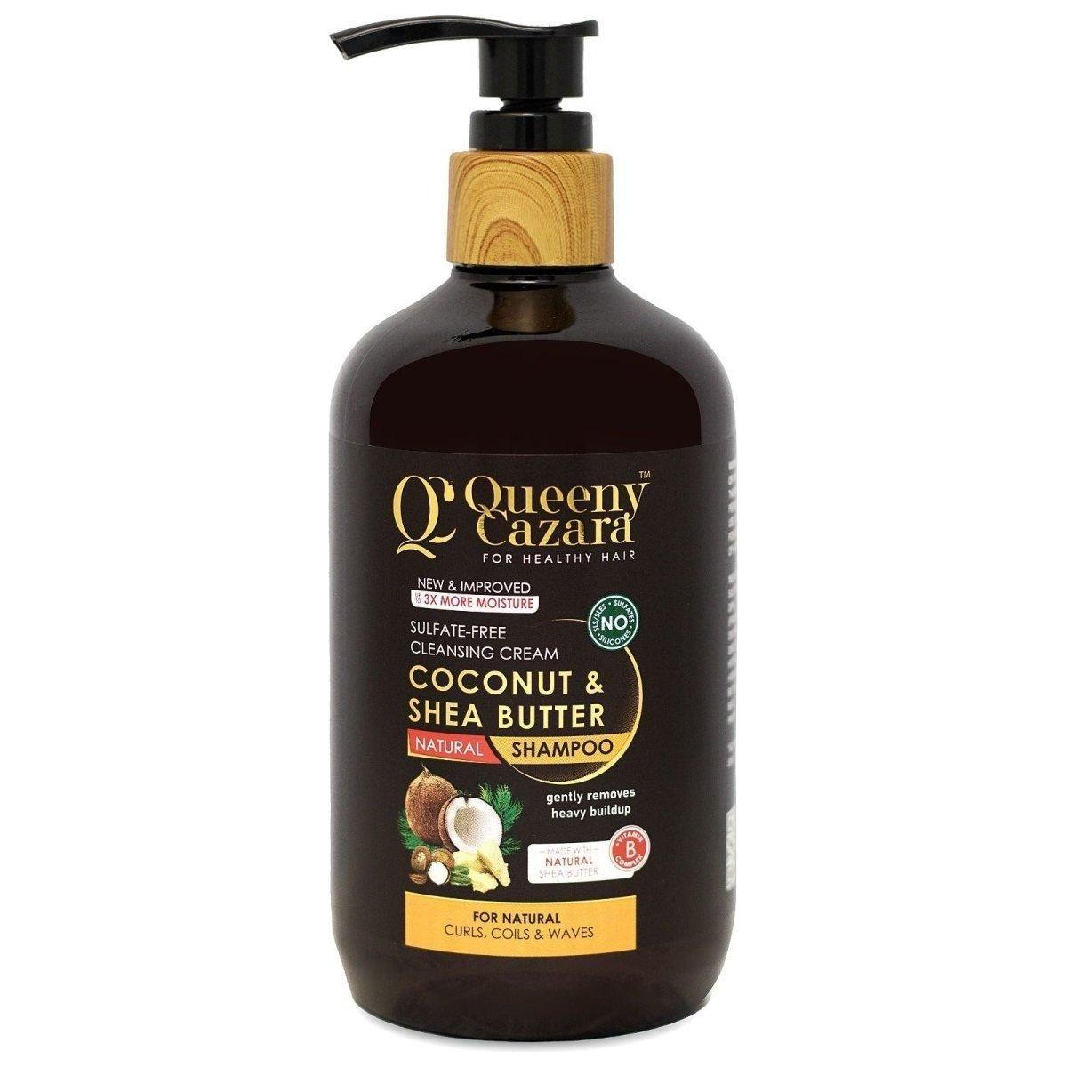 Queeny Cazara Coconut &amp; Shea Butter Shampoo 350 ml - gtwtoporld.com