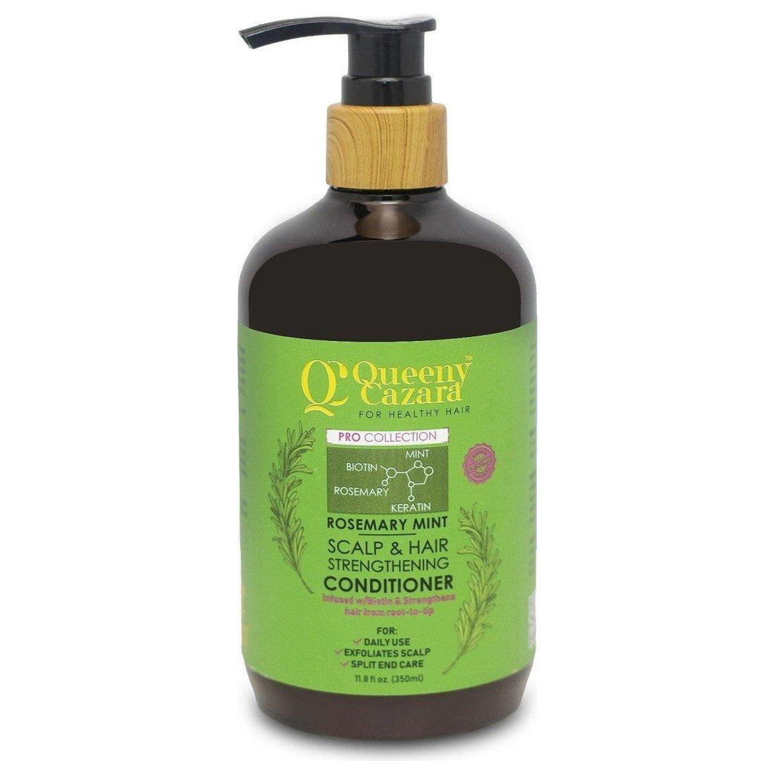 Queeny Cazara Rosemary Mint Sclap &amp; Hair Strengthning Conditioner 350ml - gtwtoporld.com