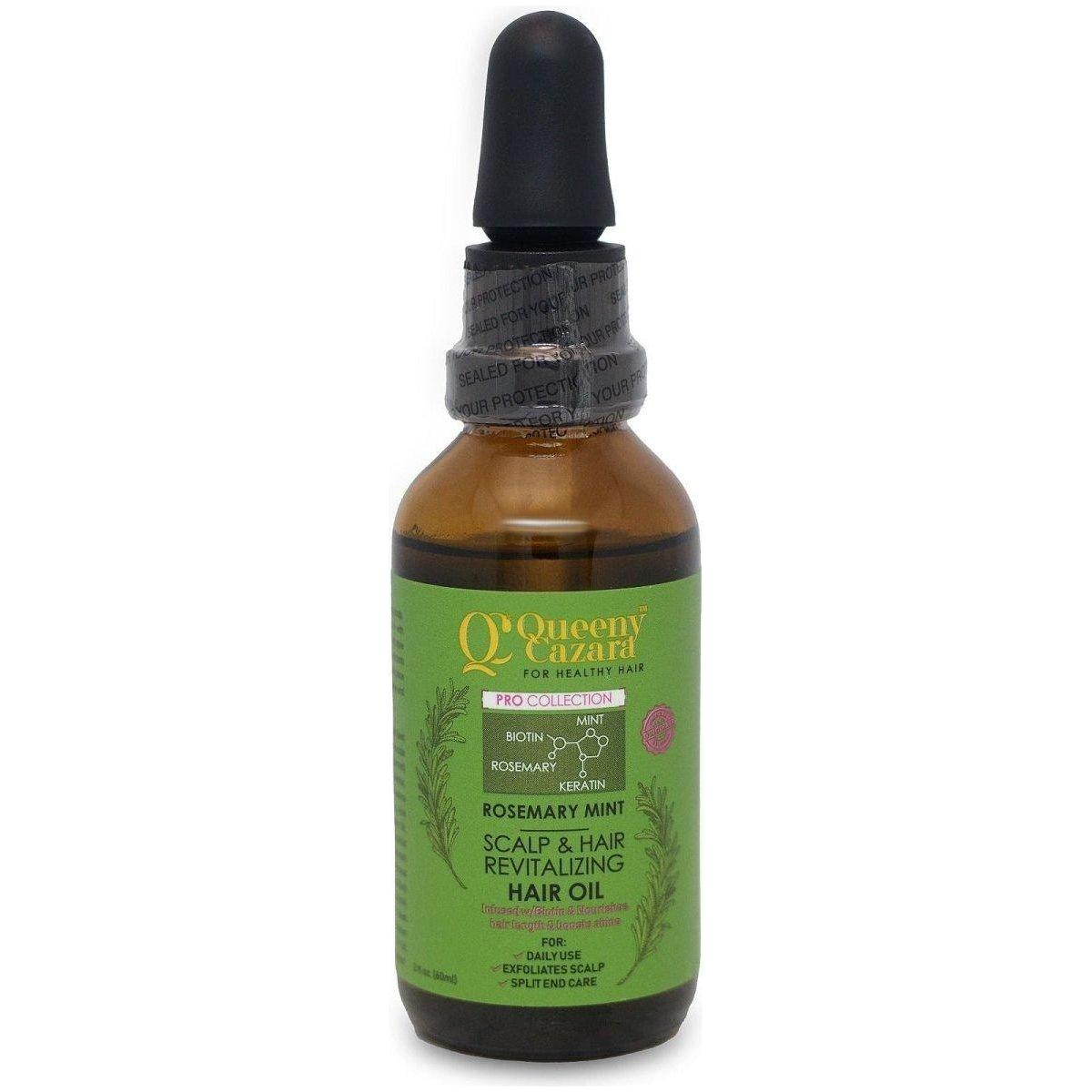 Queeny Cazara Rosemary Mint Sclap&amp;Hair Revitalizing Hair Oil 60ml - gtwtoporld.com