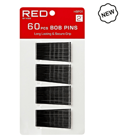 Red By Kiss Bob Pins 2" 60Pcs Black - gtwtoporld.com