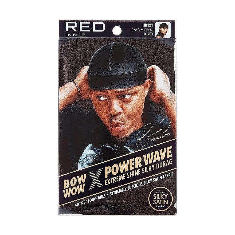 Red By Kiss Bow Wow X Power Wave Extreme Shine Silky Durag - Black - gtwtoporld.com