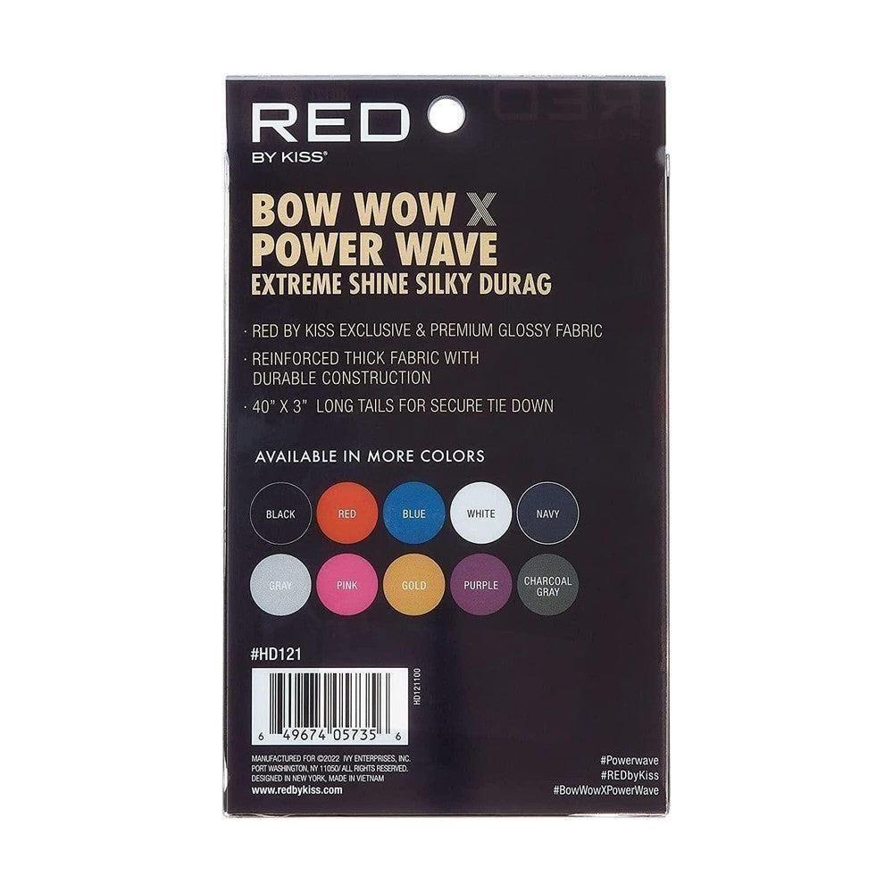 Red By Kiss Bow Wow X Power Wave Extreme Shine Silky Durag - Black - gtwtoporld.com