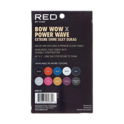 Red By Kiss Bow Wow X Power Wave Extreme Shine Silky Durag - Black - gtwtoporld.com