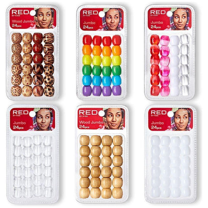 Red By Kiss Jumbo Hair Beads Jumbo 24pcs - gtwtoporld.com