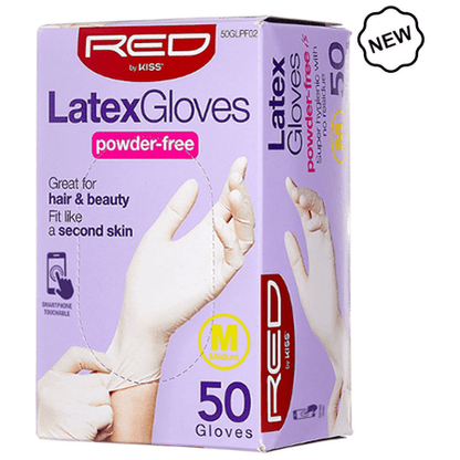 Red By Kiss Latex Gloves Powder - Free 50 Pcs S/M/L/XL - gtwtoporld.com