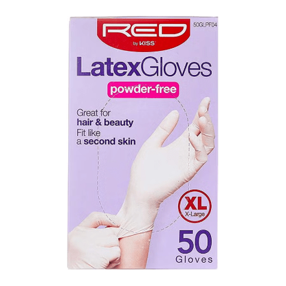 Red By Kiss Latex Gloves Powder - Free 50 Pcs S/M/L/XL - gtwtoporld.com