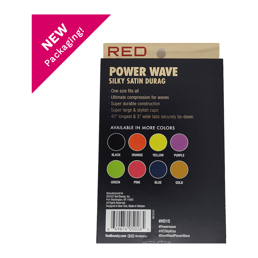Red By Kiss Power Wave Silky Satin Durag _ Superior Fabric - gtwtoporld.com