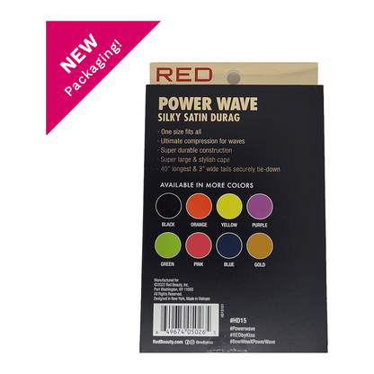 Red By Kiss Power Wave Silky Satin Durag _ Superior Fabric - gtwtoporld.com