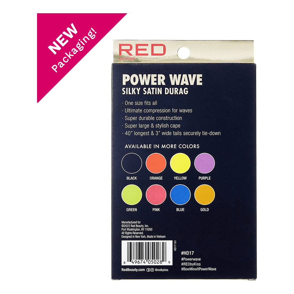 Red By Kiss Power Wave Silky Satin Durag _ Superior Fabric - gtwtoporld.com