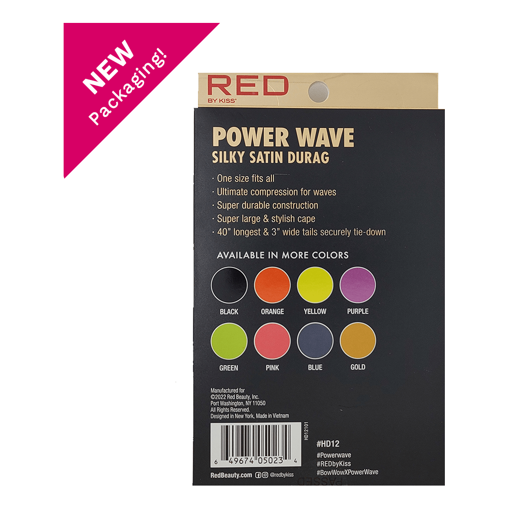 Red By Kiss Power Wave Silky Satin Durag _ Superior Fabric - gtwtoporld.com