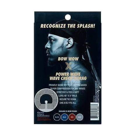 Red By Kiss Premium Bow Wow X Power Wave Check Durag Black - gtwtoporld.com