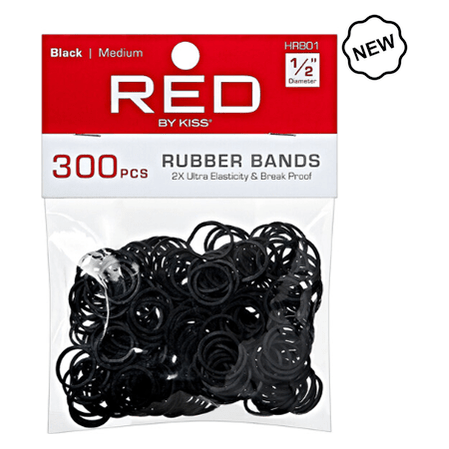 Red By Kiss Rubber Band Medium 300 PCS - gtwtoporld.com