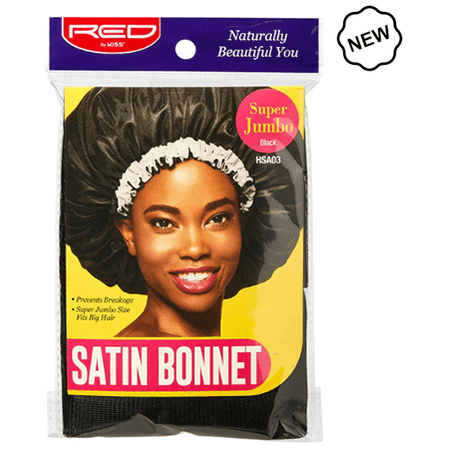 Red By Kiss Satin Bonnet Black Super Jumbo - gtwtoporld.com