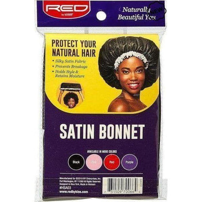 Red By Kiss Satin Bonnet Black Super Jumbo - gtwtoporld.com