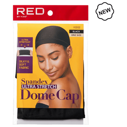 Red By Kiss Ultra Stretch Spandex Dome Cap Black / Dark Beige - gtwtoporld.com