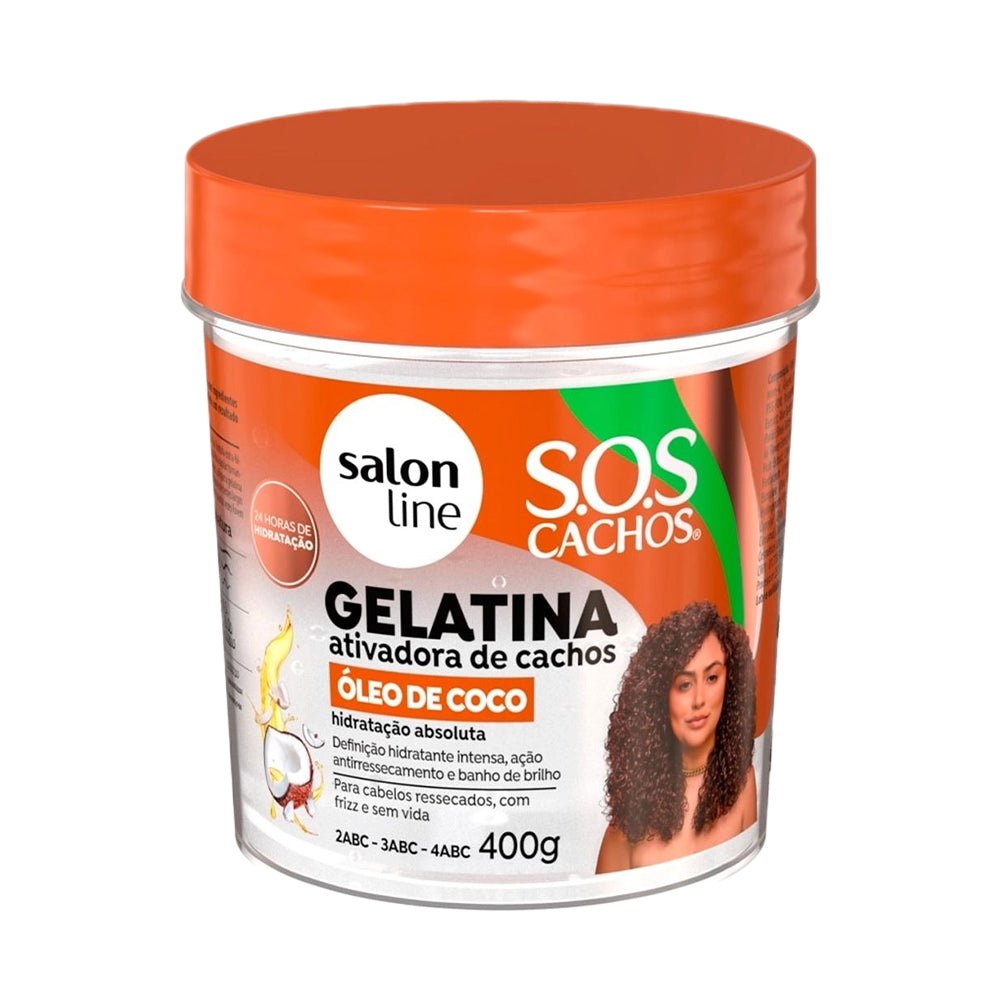 Salon Line SOS Cachos Óleo De Coco Hair Gelatin 400g - gtwtoporld.com