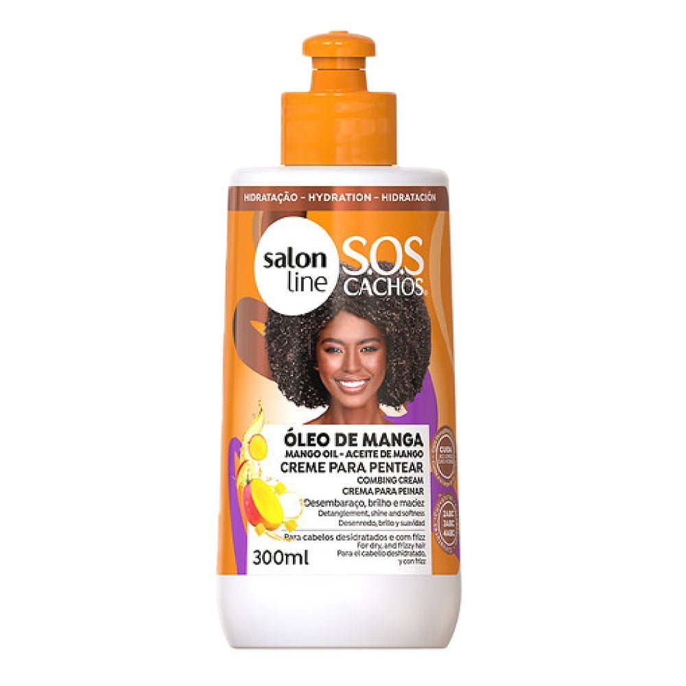Salon Line SOS Cachos Óleos De Manga Styling Cream 300ML - gtwtoporld.com