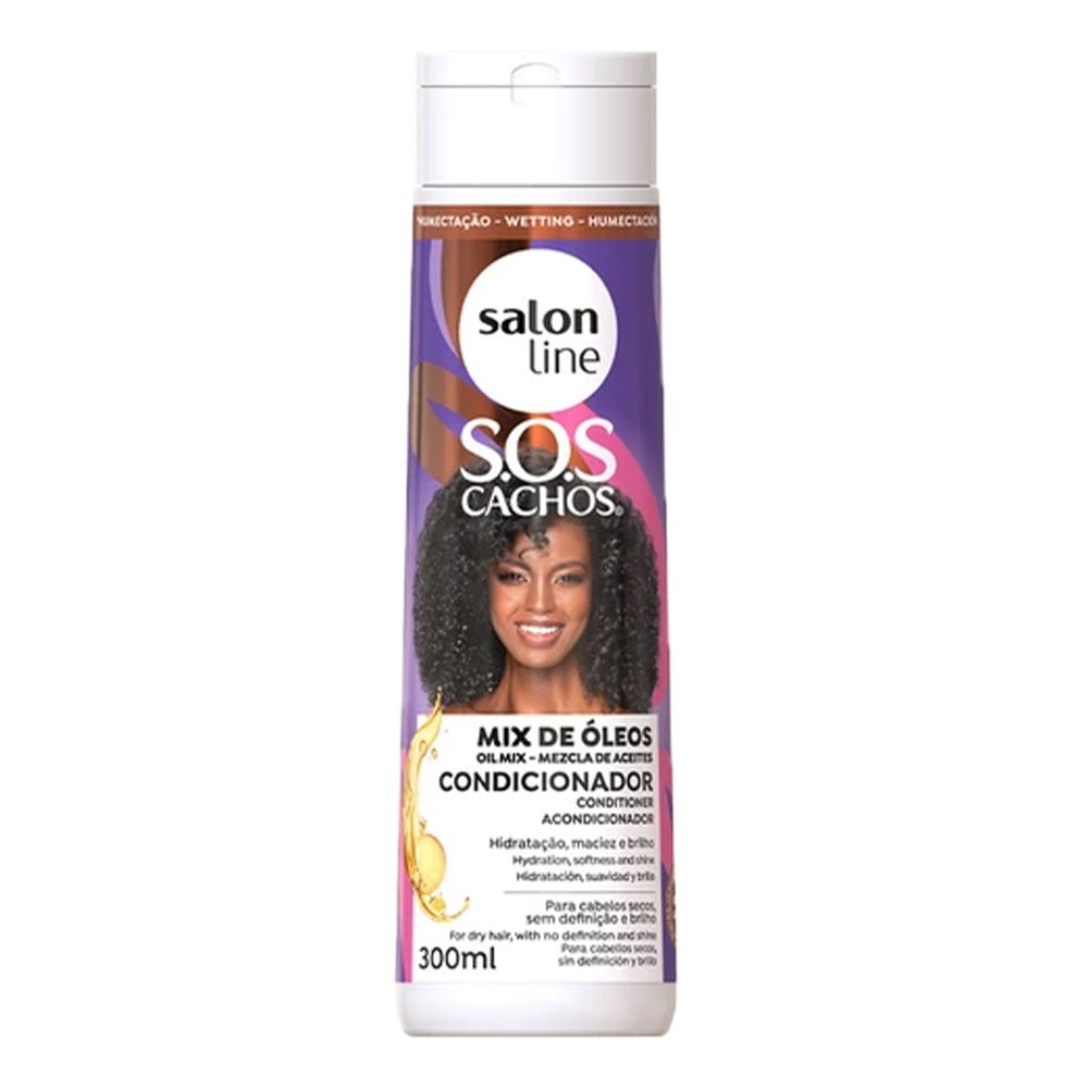 Salon Line SOS Cachos Super Óleos Nourishing Conditioner 300 ml - gtwtoporld.com