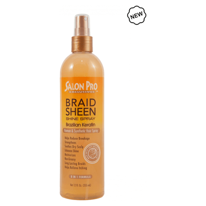 Salon Pro Braid Sheen Spray Brazilian Keratin 12 Oz - gtwtoporld.com