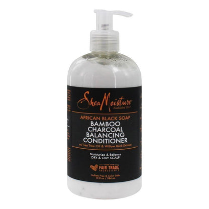 Shea Moisture African Black Soap Bamboo Charcoal Conditioner 384ml - gtwtoporld.com