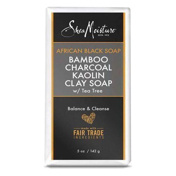Shea Moisture African Black Soap Bamboo Charcoal Kaolin Clay Soap 142g - gtwtoporld.com