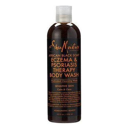 Shea Moisture African Black Soap Eczema &amp; Psoriasis Therapy Body Wash 354ml - gtwtoporld.com