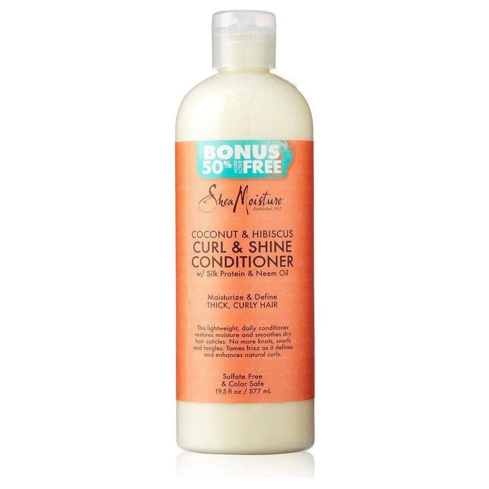 Shea Moisture Coconut &amp; Hibiscus Curl &amp; Shine Conditioner [Bonus 50% Free] 19.5 oz - gtwtoporld.com