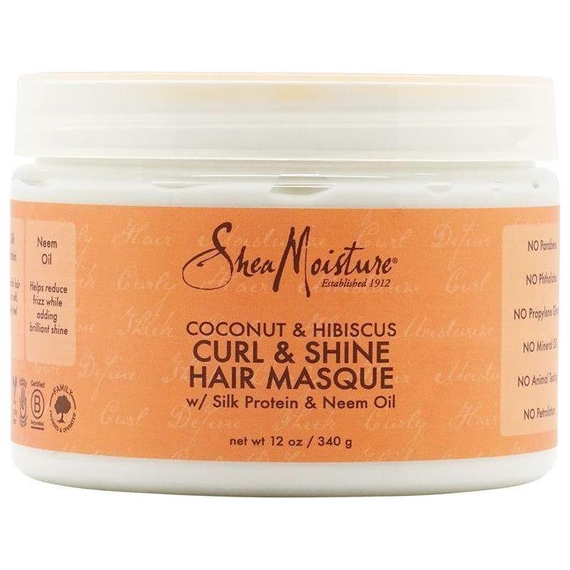 SHEA MOISTURE COCONUT &amp; HIBISCUS CURL &amp; SHINE HAIR MASQUE 340g - gtwtoporld.com